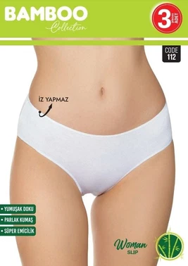 Sortie Düşük Bel Bambu Kadın Külot 3'lü Sortie 112