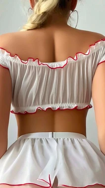 Lily Bianca Straplez Tül Etekli Hemşire Kostümü Lily Bianca LB-164 - Alternatif Görünüm