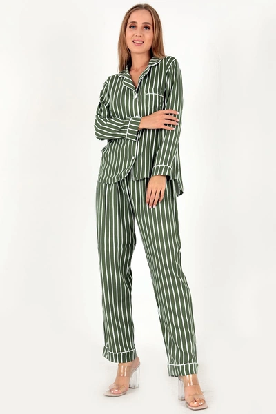 Stripes Uzun Kollu Kadın Pijama Takım DoReMi 002-000088