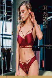 Büşra Destekli Balenli Dantelli Kadın Sütyen Külot Takım Büşra 364