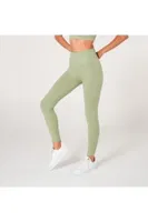 Toparlayıcı Çift Katlı Dikişsiz Yüksek Bel Fitilli Spor Tayt FormActive 1550 Yeşil görsel 22