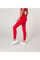 Toparlayıcı Çift Katlı Dikişsiz Yüksek Bel Fitilli Spor Tayt FormActive 1550 Kırmızı görsel 6