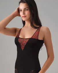 Doreanse Transparan Tül Askılı Kadın Atlet Doreanse 9406