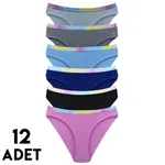 12'li Karışık Renk Candy Kadın Bikini Külot Tutku 0579 Karışık Renk detay görünüm