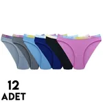 12'li Karışık Renk Candy Kadın Bikini Külot Tutku 0579 Karışık Renk farklı açı