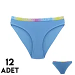 12'li Karışık Renk Candy Kadın Bikini Külot Tutku 0579 Karışık Renk görsel 4