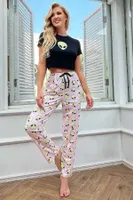 Uzaylı Baskılı Kısa Kollu Pijama Takımı Merry See MS 4085 Çok Renkli detay görünüm