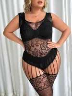 Kalın Askılı Büyük Beden Fantazi Kadın Vücut Çorabı Vivaldy 3015 Görsel farklı açı