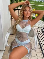 Fileli Mavi Fantezi Elbise Kadın Vücut Çorabı Vivaldy 4342 Görsel görsel 4