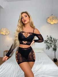 Vivaldy Büstiyer Etek Erotik Kadın Vücut Çorabı Vivaldy 4360