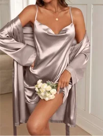 Vizon Sabahlıklı Saten İkili Takım Real Passione 3038