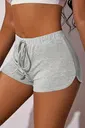 Yandan Yırtmaçlı ipli Mini Şort Gri Merry See MS 4302