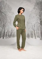 Yanları Büzgülü Fermuarlı Kadın Pijama Takımı Doreanse 26K4090