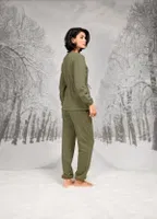 Yanları Büzgülü Fermuarlı Kadın Pijama Takımı Doreanse 26K4090 detay görünüm