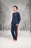 Yanları Şeritli Yuvarlak Yaka Cepli Erkek Pijama Takım Doreanse 26K4608