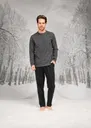 Yuvarlak Yaka Cepli Uzun Kollu Erkek Pijama Takım Doreanse 26K4597