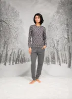 Yuvarlak Yaka Desenli T-shirt Cepli Pantolon Takım Doreanse 26K4100