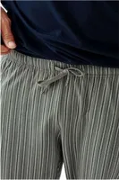 Yuvarlak Yaka Kısa Kollu Çizgili Cepli Erkek Pijama Takımı Arnetta 3011-X Yeşil görsel 4