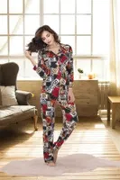 Zincir Desenli Gömlek Yaka Kadın Pijama Takımı İzabel 4004 Görsel