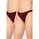 Bordo Likralı Ribana Geniş Lastikli Kadın Külot 2li Paket Türen 931
