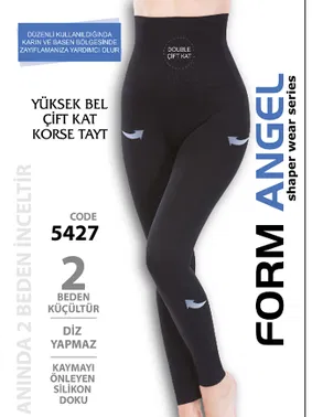 Form Angel Yüksek Bel 2 Beden İncelten Korse Tayt Form Angel 5427