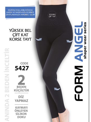 Yüksek Bel 2 Beden İncelten Korse Tayt Form Angel 5427