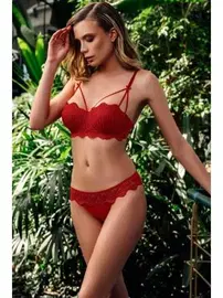 Büşra Dantelli İpli Kadın Sütyen Külot Takım Büşra 202