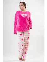 Kadın Polar Pijama Takımı Vienetta Softpure 202117 Fuşya
