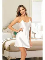 İnce Askılı Kısa Saten Gecelik Miss Laris 2038 farklı açı