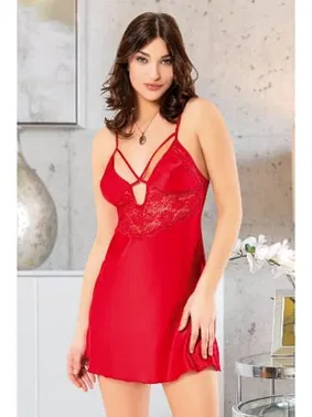 Miss Laris Göğüs Dekolteli Saten KIsa Kadın Gecelik Miss Laris 2072