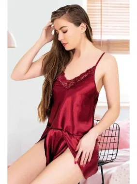 Miss Laris Anvelop Şort İnce Askılı Fantazi Takım Miss Laris 3090 - Alternatif Görünüm