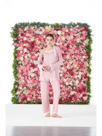 Estiva 3lü Yazlık Desenli Sabahlıklı İp Askılı Likra Viskon Kadın Pijama Takımı 25193