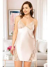 Miss Laris Saten Büyük Beden Fantazi Gecelik Miss Laris 4016