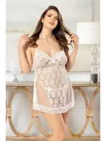 Büyük Beden Transparan Fantazi Gecelik Miss Laris 4401 Ekru