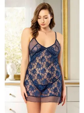 Miss Laris Büyük Beden Transparan Fantazi Kadın Gecelik Miss Laris 4409