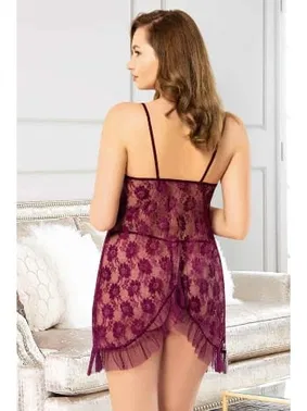 Miss Laris Kısa Askılı Büyük Beden Erotilk Gecelik Miss Laris 4411 - Alternatif Görünüm