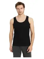 6lı Paket Erkek Penye Atlet Güryıldız 24001 - 6 ADET Siyah farklı açı