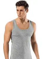 6lı Paket Erkek Penye Atlet Güryıldız 24001 - 6 ADET Gri görsel 4