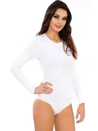 İMER O Yaka Uzun Kollu Çıtçıtlı Kadın Body İmer 9261