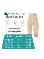 Agraflı Yüksek Bel Sıkılaştırıcı İki Beden İnceltici Korse Tayt FormActive 1012 Ten görsel 5