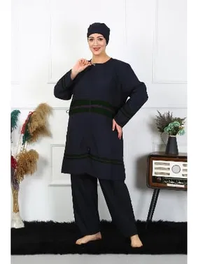 Akbeniz Lacivert Büyük Beden Kadın Tesettür Mayo Akbeniz 55015 - Alternatif Görünüm