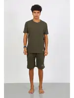 Kısa Kolu Erkek Pamuk Alt Üst Kaprili Pijama Takım Haki Akbeniz Akbeniz 6872 Haki farklı açı