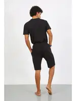 Siyah Penye Alt Üst Kaprili Erkek Pijama Takım Akbeniz 6872 Siyah farklı açı