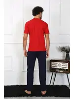 Erkek Pamuk Penye Sevgili Kombini Pijama Takımı Kırmızı Akbeniz 50128  Kirmizi görsel 4