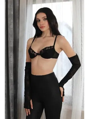 Akbeniz Balenli Dantelli Toparlayıcı Kadın Sütyen Takım Akbeniz 3462