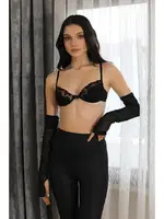 Balenli Dantelli Toparlayıcı Kadın Sütyen Takım Akbeniz 3462 Siyah farklı açı