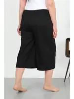 Büyük Beden Bürümcük Kadın Kapri Akbeniz 27561 Siyah görsel 4