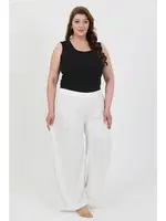 Beyaz Büyük Beden Kadın Bürümcük Pantolon Akbeniz 210076 Beyaz