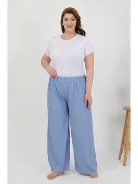Akbeniz Rahat Kesim Büyük Beden Bürümcük Kadın Pantolon Akbeniz 210076