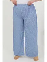 Rahat Kesim Büyük Beden Bürümcük Kadın Pantolon Akbeniz 210076 Mavi detay görünüm